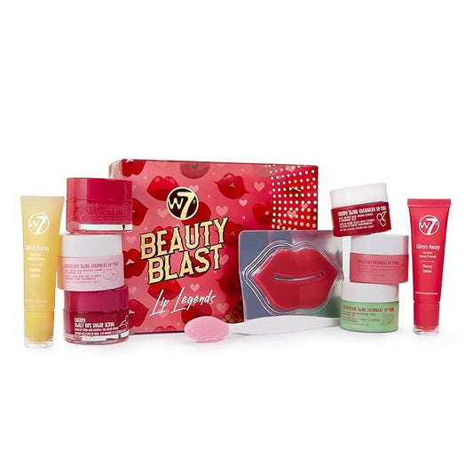 W7 Beauty Blast Lip Legends Sweet Dreams Gift Set - Lip Masks, Scrubs, Balms and More – Exclusive W7 Sweet Dreams Flavors Included