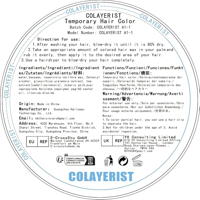 Pink Hair Color Wax, Temporary Washable Hair Color Dye for Kids, Temporary Dye Wax Natural Hairstyle Cream Hair Pomades for Women & Men Party Cosplay Halloween