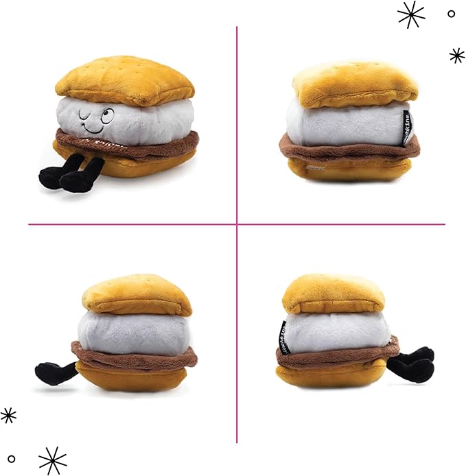 Punchkins S'Mores Plushie - I Love You S'More Cute Smores Plush, Gift for Chocolate Lovers, Food Plush Toy for Gifting