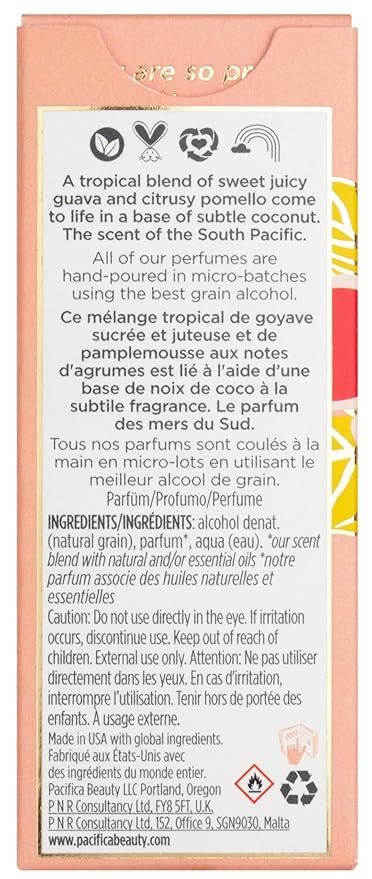 Pacifica Hawaiian Ruby Guava Spray Perfume - Vegan, Cruelty-Free Personal Fragrance with Essential Oils