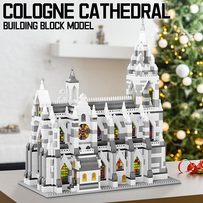Miniature Building Blocks Cologne Cathedral Model Set (3598 Pieces) - Building Toys, Suitable for Children and Adults as Gifts