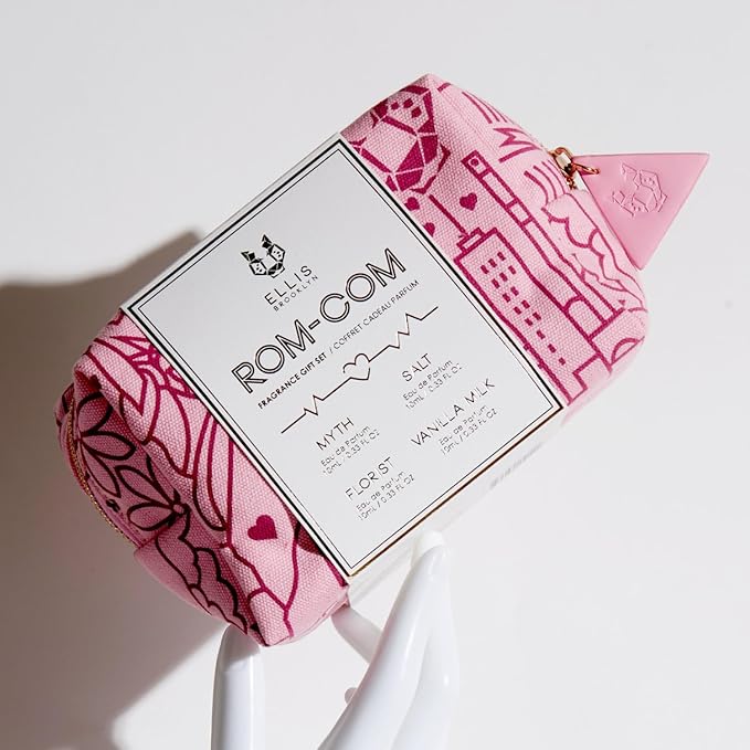 Ellis Brooklyn ROM COM Mini Fragrance Gift Set, Includes 4, 10ml Travel Sprays, MYTH, FLORIST, SALT, VANILLA MILK, Luxury Perfume Gift Set, Vegan & Cruelty-Free