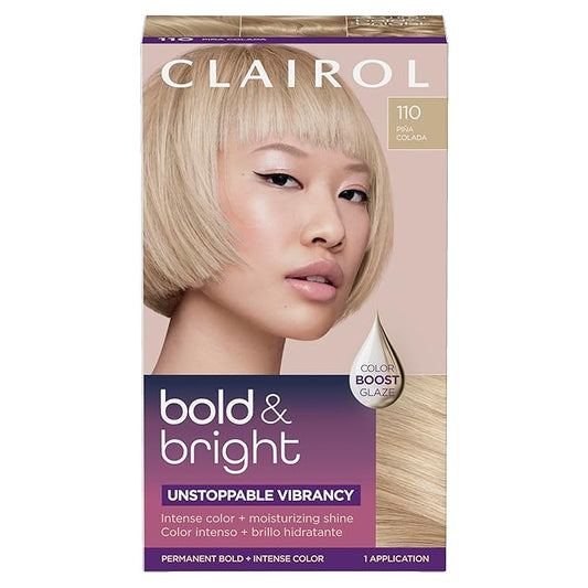 Clairol Bold & Bright Permanent Hair Dye, 110 Piña Colada Hair Color, Pack of 1