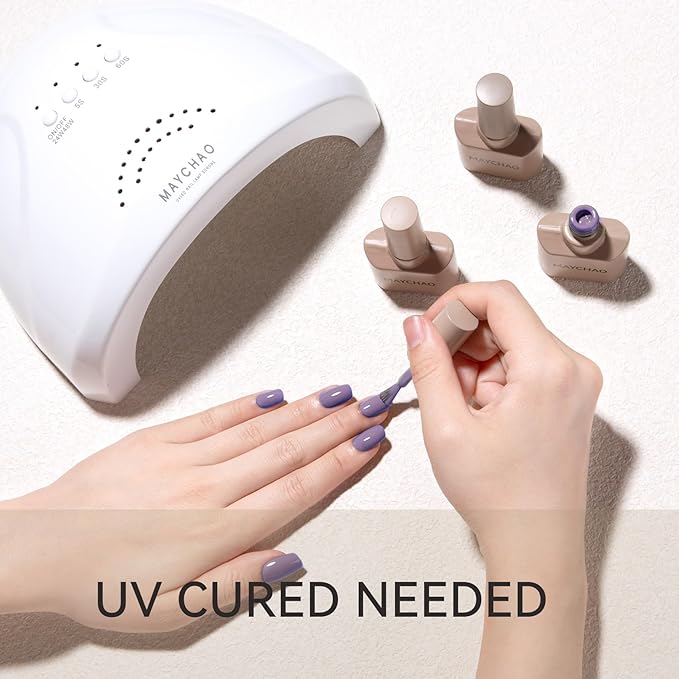 MAYCHAO 15ML Purple Gel Nail Polish 1Pc Lavender Purple Gel Polish Soak Off UV LED Nail Polish Nail Art Starter Manicure Salon DIY at Home, 0.5 OZ