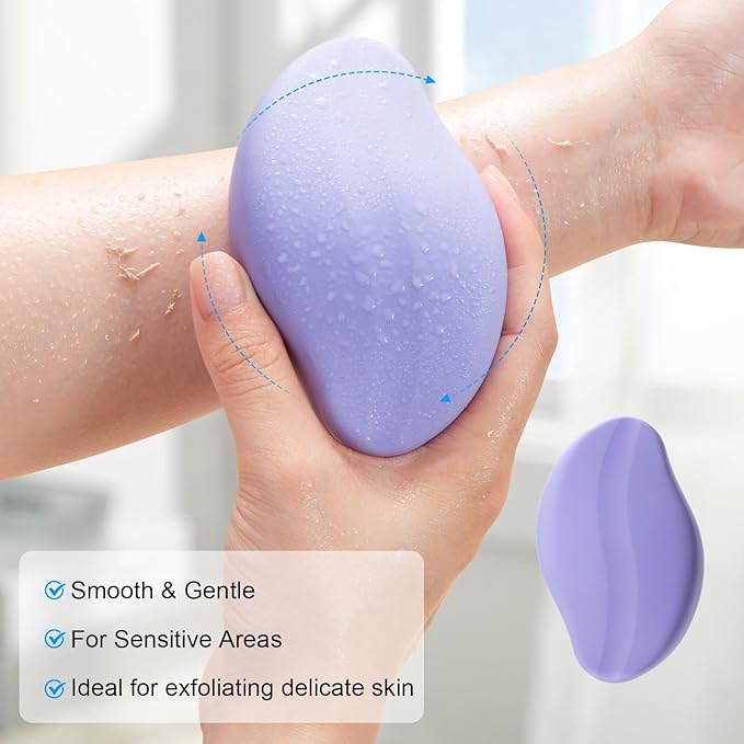 Hair Remover Eraser, Reusable Crystal Hair Remover, Magic Painless Exfoliation, Portable Travel Body Hair Removal Tool, Foot Exfoliating Eraser, Hair Eraser for Back Arms Legs(2pack)