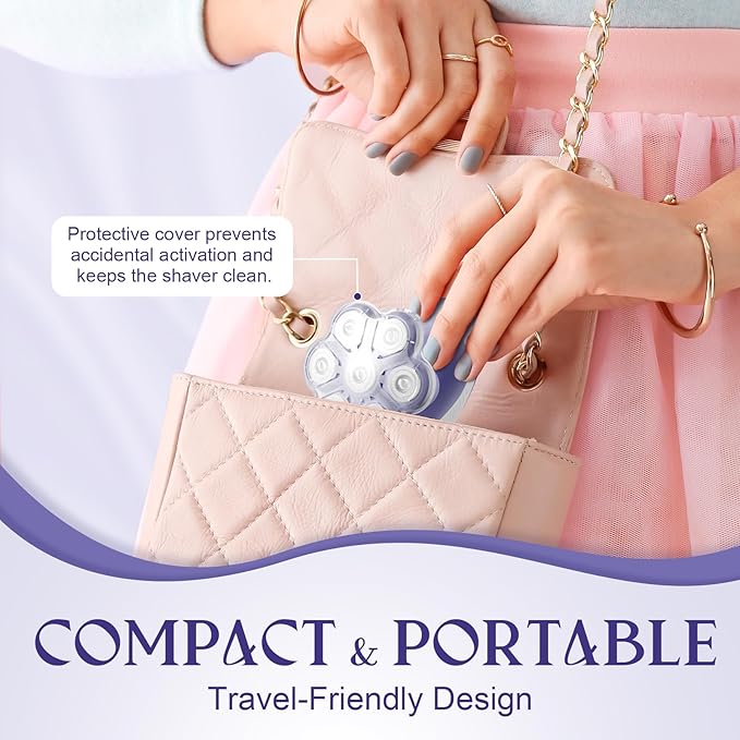 7D Electric Razor for Women: Fast & Painless Full-Body Shaver for Legs & Face – Waterproof Hair Remover with Light & Travel Cover – Wet/Dry Use, Smooth Close Shave, Birthday Christmas Gift