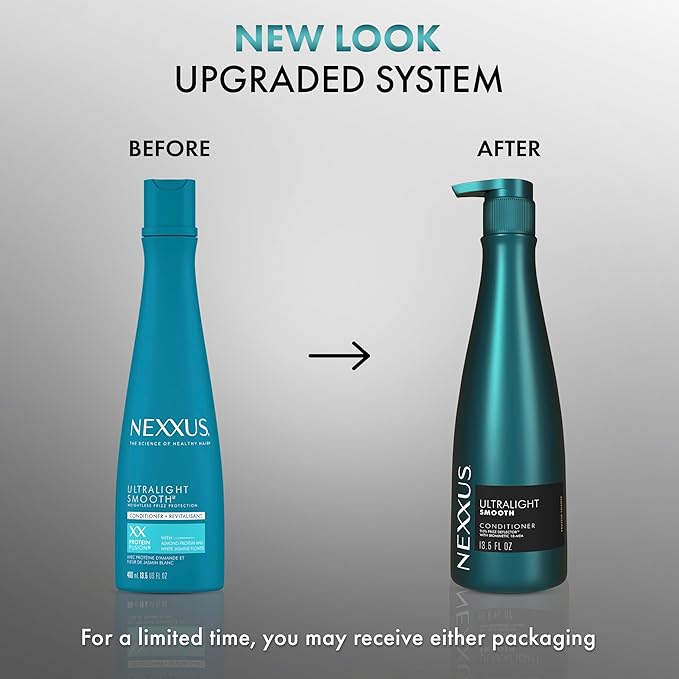 Nexxus Ultralight Smooth Conditioner Weightless for Dry and Frizzy Hair Smooth Hair Treatment to Block Out Frizz Against Humidity 13.5 oz