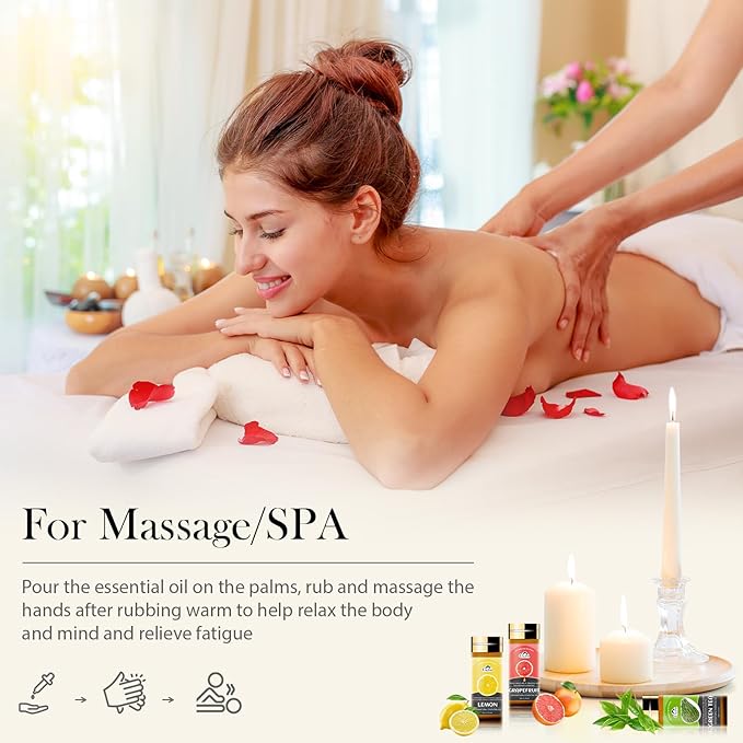 Essential Oil Set, 40 Pcs Aromatherapy Essential Oils for Diffusers for Home, 5ML Fragrance Gift Set for Skin, Soap Making, Massage, Hair Care, DIY Candle and Perfume Making