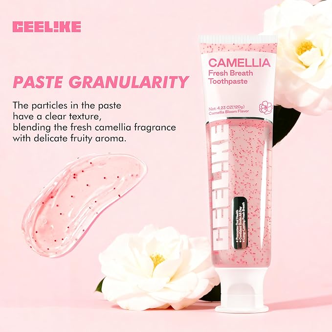 Camellia Fresh Breath Toothpaste, Natural Floral Flavor for Long - Lasting Oral Freshness, Enriched with Plant Extracts, 4.23 Oz (120g)