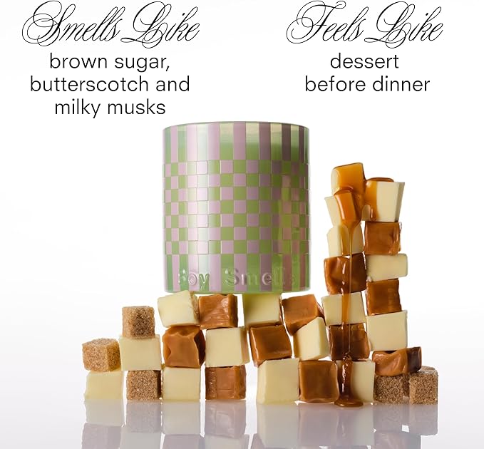 Boy Smells Salty Caramel Large Candle – Warm Holiday Candle with Clove, Brown Sugar & Sea Salt – Long Burn Soy Wax Candle – 27oz