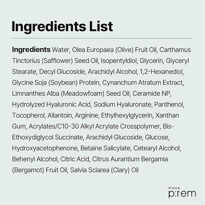 MAKE P:REM Safe Me. Relief Moisture Cleansing Milk, Hydrating Gentle Milk Cleanser for Sensitive Skin with Soy Protein, Korean Face Wash, 6.76 fl.oz. (200ml)