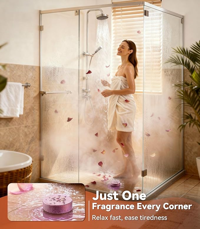 Shower Steamers Gifts for Women – 8 Psc Natural Aromatherapy Stocking Stuffers with Essential Oils, Relaxing Spa Shower Tablets for Stress Relief, Self Care & Christmas Gifts Bath Bombs