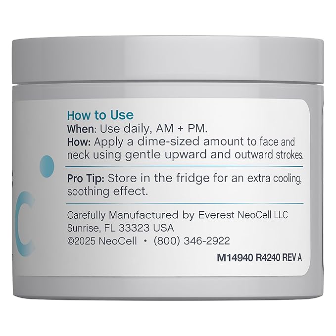NeoCell Hyaluronic Acid Moisturizer | 4 oz | Moisturizing Topical Gel Cream | for Face and Neck | Advanced Skin Hydration