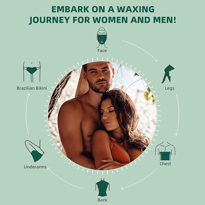 2.5lb Wax Beads for Hair Removal, Brazilian Bikini Waxing for Women Men, Hard Wax beads Perfect for Sensitive Skin Full Body Eyebrow, Legs, Face at Home Waxing Beads for Coarse Hair (Aloe)