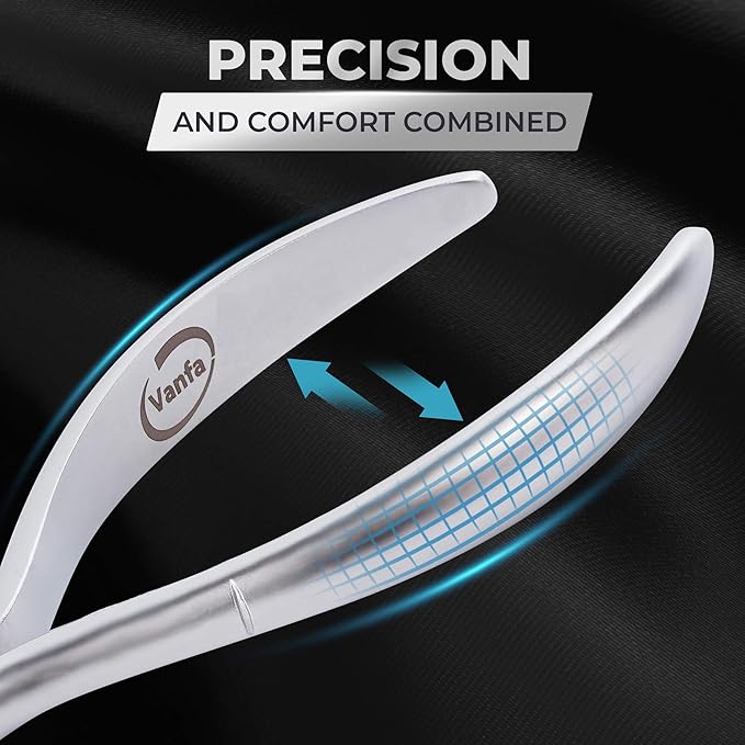 Vanfa Cuticle Nippers, Cuticle Trimmer, Professional Cuticle Cutter - Extremely Sharp - Stainless Steel - Square Head - Single Spring - VF05 Box Jaw #14 (Pack of 1)
