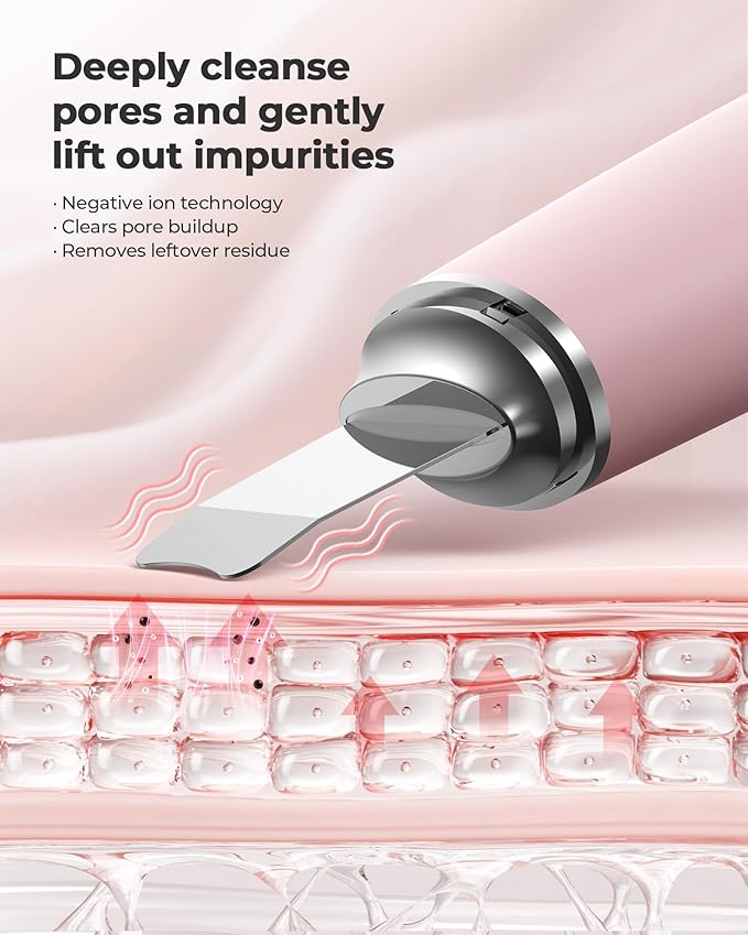 Facial Cleansing Brush & Massager, 2 in 1 Facial Skin Scrubber Waterproof and Rechargeable Face Scrub for Deep Cleansing Vibrating Exfoliator Scrubber Skin Care with 7 Modes, Gentle Exfoliating - Pink