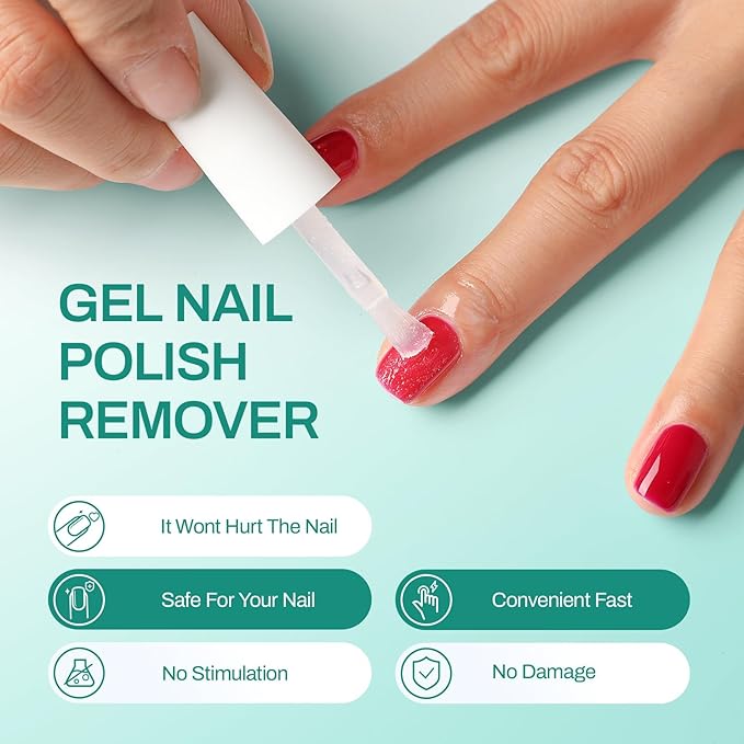 Gel Nail Polish Remover: Professional Gel Polish Remover for Gel Nail Polish Quickly Removes 3-5 Minute No Need for Foil Soaking or Wrapping - 15ML