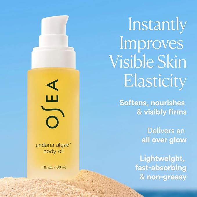 OSEA Juicy Duo Gift Set - Hyaluronic Lip Oil Booster & Undaria Algae™ Body Oil - Travel Size - Stocking Stuffer - Gift for Her