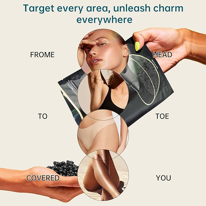 Lifestance Hard Waxing Beads for Large Areas - 1lb Blackberry Coarse Hair Removal for Underarm, Leg, Body, Brazilian Bikini at Home for Women and Men