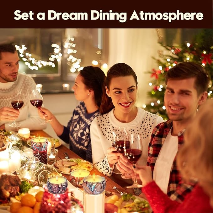 Scented Candles Gift Set for Women, Primevolve 12 Pack 2.5 Oz Soy Wax Travel Tin Aromatherapy Candles for Home Scented, Perfect for Birthday, Christmas, Stress Relief, Spa, Bath, and Home Decor