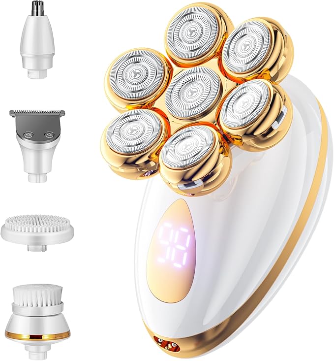 Electric Razors for Women, Rotary Shaver for Legs, Bikini, and Underarms Hair Removal, Wet & Dry Waterproof Grooming Kit, Cordless Lady Trimmer