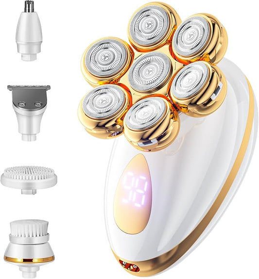 Electric Razors for Women, Rotary Shaver for Legs, Bikini, and Underarms Hair Removal, Wet & Dry Waterproof Grooming Kit, Cordless Lady Trimmer