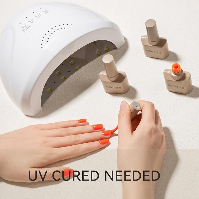 MAYCHAO 15ML Orange Gel Nail Polish 1Pc Bright Orange Gel Polish Soak Off UV LED Nail Lamp Curing Needed for Nail Art Manicure Salon DIY at Home, 0.5 OZ