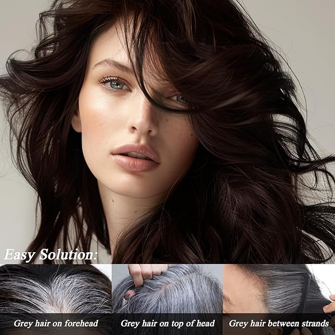 Hair Touch-Up Stick, Instant Gray Hair Cover Stick, Built-In Comb for Seamless Blending, Cream Concealer, Quick Temporary Cover