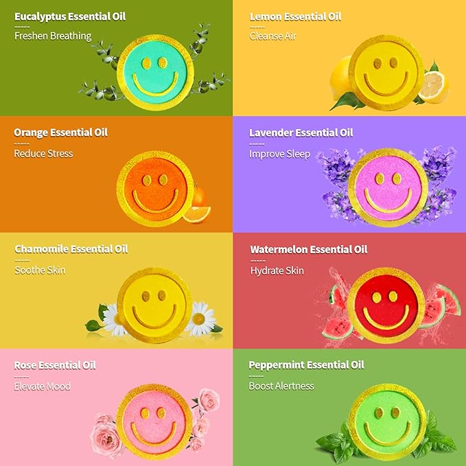 Shower Steamers Aromatherapy - Christmas Stocking Stuffers for Men, Birthday Gifts for Women, White Elephant, Relaxation, Self Care (15-Pack)