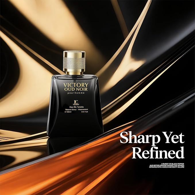 Victory Oud Noir | Oud Cologne For Men with Black Pepper & Citrus | Long-Lasting Eau de Toilette | Gift Set for Him