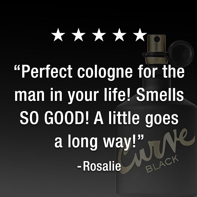 Curve Black For Men, Cologne Spray with Casual Day or Night Scent, 4.2 oz