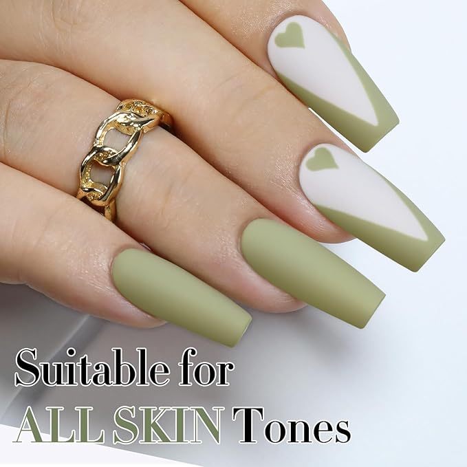 Double Rhythm 15ML Gel Polish Pure Sheer Same Color Same Bottle Soak Off Gel Polish Art Manicure Salon DIY at Home for Women (Sage Green-A1463)