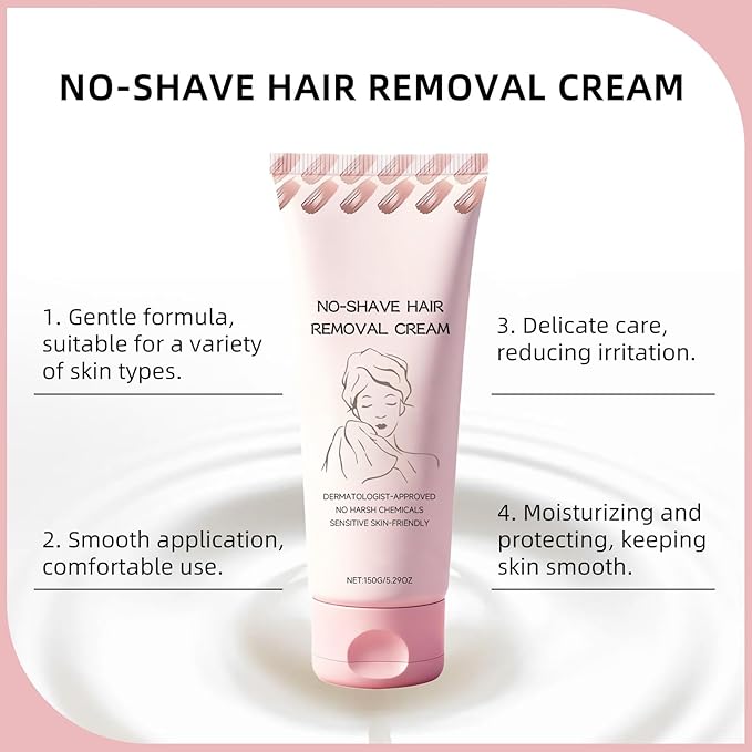 Bare Basics Hair Removal Cream,No Shave Hair Remover for Women, Fast and Gentle, Moisturizes and Nurtures Skin, Leaves Skin Smooth & Soft, 5.29 oz (2 PC)