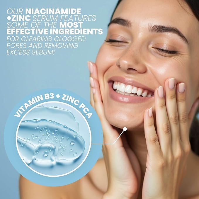 Eva Naturals Niacinamide 12% + Zinc Serum for Face – Dark Spot Remover, Pore Minimizer, Redness Relief, Hydrating Vitamin B3 with Botanical Hyaluronic Acid, Anti-Aging Facial Serum for Clear Skin