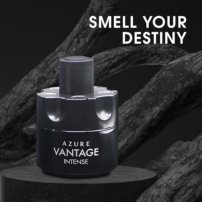 Azure Intense Sensual Woody Fragrance for Men | Long Lasting Cologne Aromatic Scent, Eau de Parfum Natural Spray - Great Holiday Gift, 3.4 Fl Oz/100 Ml
