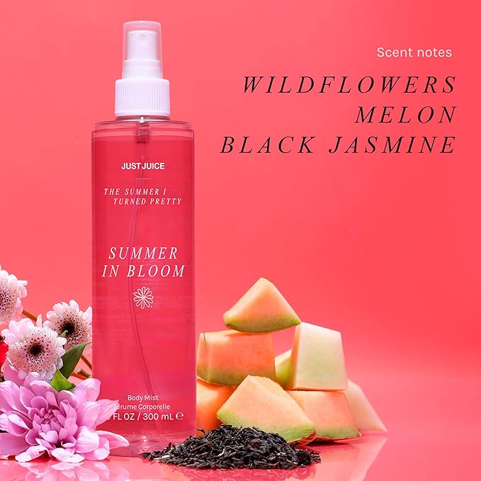 Just Juice - The Summer I Turned Pretty Summer in Bloom Body Mist - Fresh, Sun-Kissed Body Spray for Women and Men - 10.14 oz