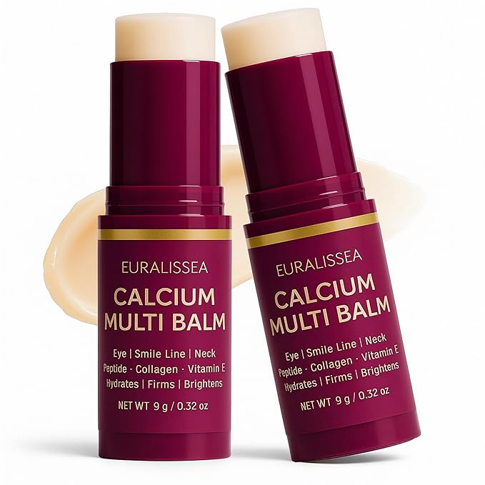 Calcium Volume Multi Balm 2 Pcs – Calcium Boost Firming & Hydrating Treatment with Peptides & Vitamin E – All Skin Types