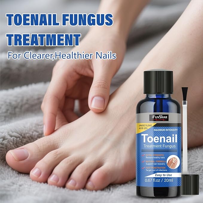 Toenail Fungus Treatment Extra Strength, Nail Fungus Treatment with 25% Undecylenic Acid, Upgraded Fungal Nail Repair for Yellow, Discolored, Thick and Ingrown Nails, 2 Bottles