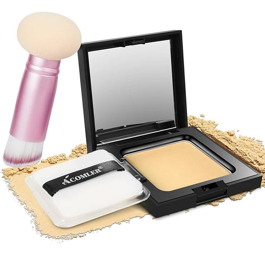 Acomler Root Touch Up Hair Color Hairline Powder, Instantly Root Cover Up, Light Blonde Grey Coverage for Thinning, Hair Powder for Women Men Includes Makeup Brush (Light Blonde, 0.42oz)