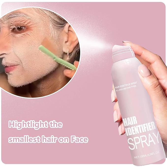 Hair Identifier Spray for Face Shaving, Face Skin Body Spray for Women Face with 4 Face Razor