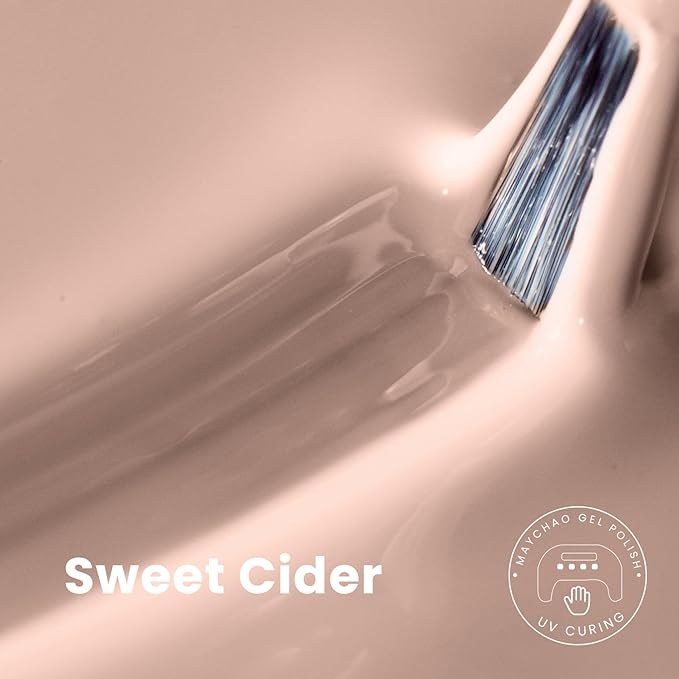 MAYCHAO 15ML Gel Nail Polish 1Pc Sweet Cider Gel Polish Soak Off UV LED Nail Polish Nail Art Starter Manicure Salon DIY at Home, 0.5 OZ