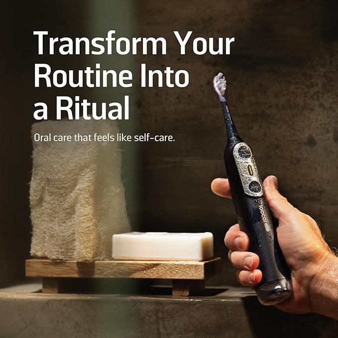 Soocas NEOS II Ultra – Electric Toothbrush with Water Flosser Combo, 3-in-1: Flosses, Vibrates and Oscillates, Flossing Toothbrush for Adults, Cordless Water Flosser for Travel, Midnight Blue