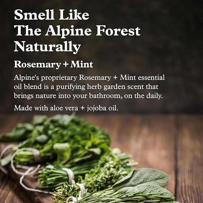 Alpine Provisions Earthy Rosemary + Mint Body Wash – Nutrient-Rich with Chamomile & White Tea Extracts – Vegan, Sulfate-Free, Plastic-Free Packaging – 16.9 fl oz - Natural and Moisturizing Body Wash