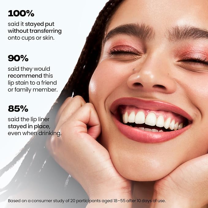 Sacheu Lip Liner STAY-N Peel Off Lip Stain — Long Lasting Matte Lip Tattoo Transfer Proof Lipstain Infused with Hyaluronic Acid & Vitamin E for All Skin Types — Vegan & Cruelty-Free, MUAH-VE