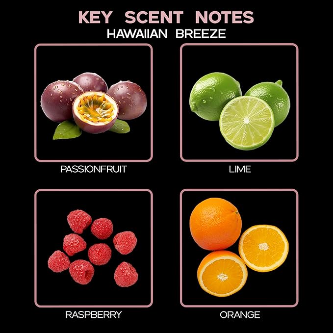 LOVSPA Reed Diffuser Set, Hawaiian Breeze Scented Oil Diffuser with Sticks, Home Fragrance Accessories for Bathroom Shelf Decor, Aroma Diffusers for Home or Office Desk, USA Made