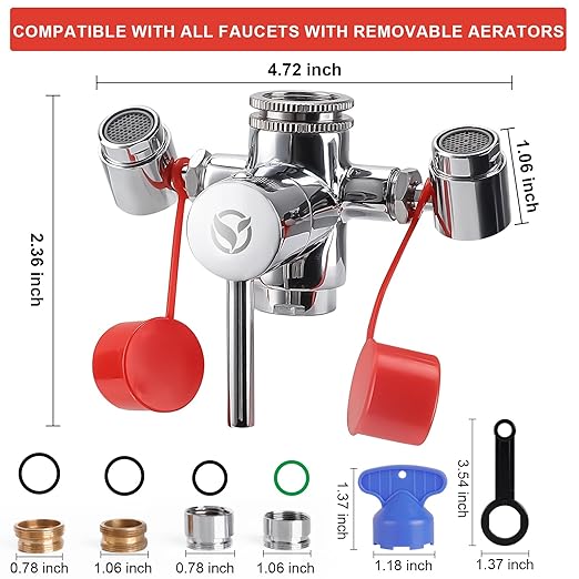 Faucet-Mounted Eye-Wash Staion Kit - Emergency Eyewash Staion OSHA Approved Sink Faucet Attachment First Aid Eye Flush Kit