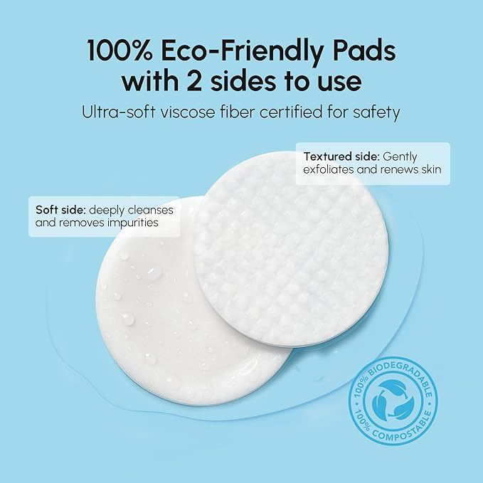 MAREE Glycolic Toner Pads – 200 Toner Pads for Face Cleansing – Facial Exfoliating Pad with Tea Tree Oil, Salicylic Acid & Vitamins E, B3, B5 – Acne Clearing, Skin Pore Resurfacing & Radiance Device