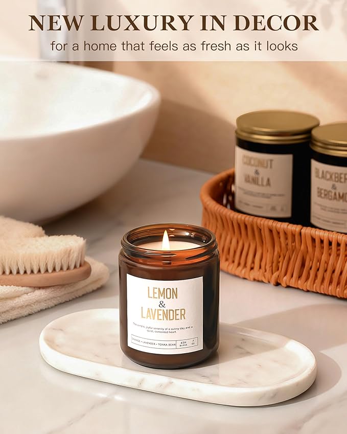 28oz Wood Wick Candles That Crackle: 4 Pack Scented Candles for Home Scented, Aromatherapy Candle Set with Crackling Wooden Wick Up to 200H Burning Candle Gift Set for Birthday Thanksgiving Christmas