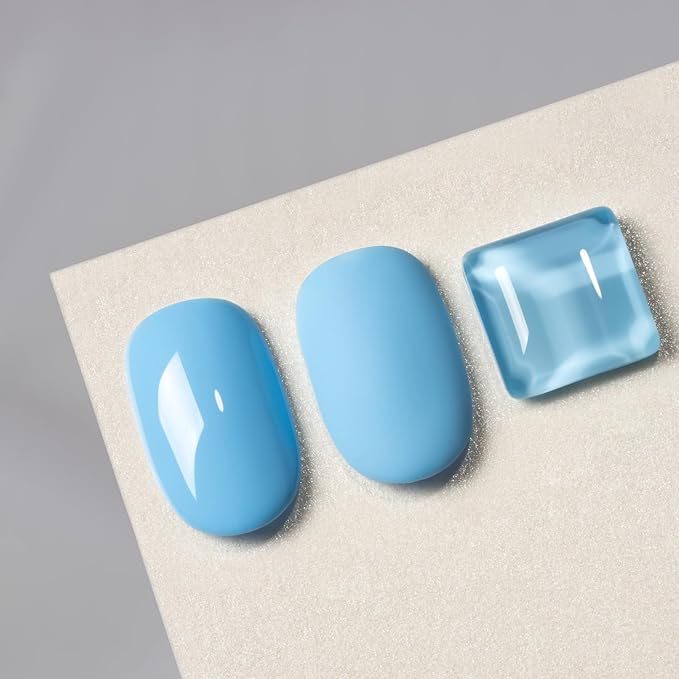 MAYCHAO 15ML Blue Gel Nail Polish 1Pc Light Blue Gel Polish Soak Off UV LED Nail Lamp Curing Needed for Nail Art Manicure Salon DIY at Home, 0.5 OZ