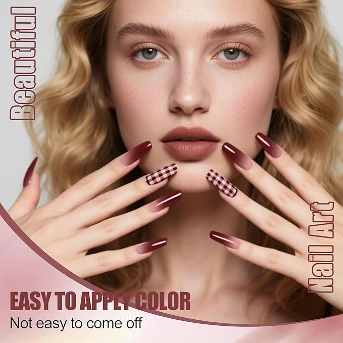Artdone Sheer Gel Nail Polish Set Jelly UV Gel 6 Colors Translucent Milky White Pink Nude Brown Colors Nail Polish For All Seasons